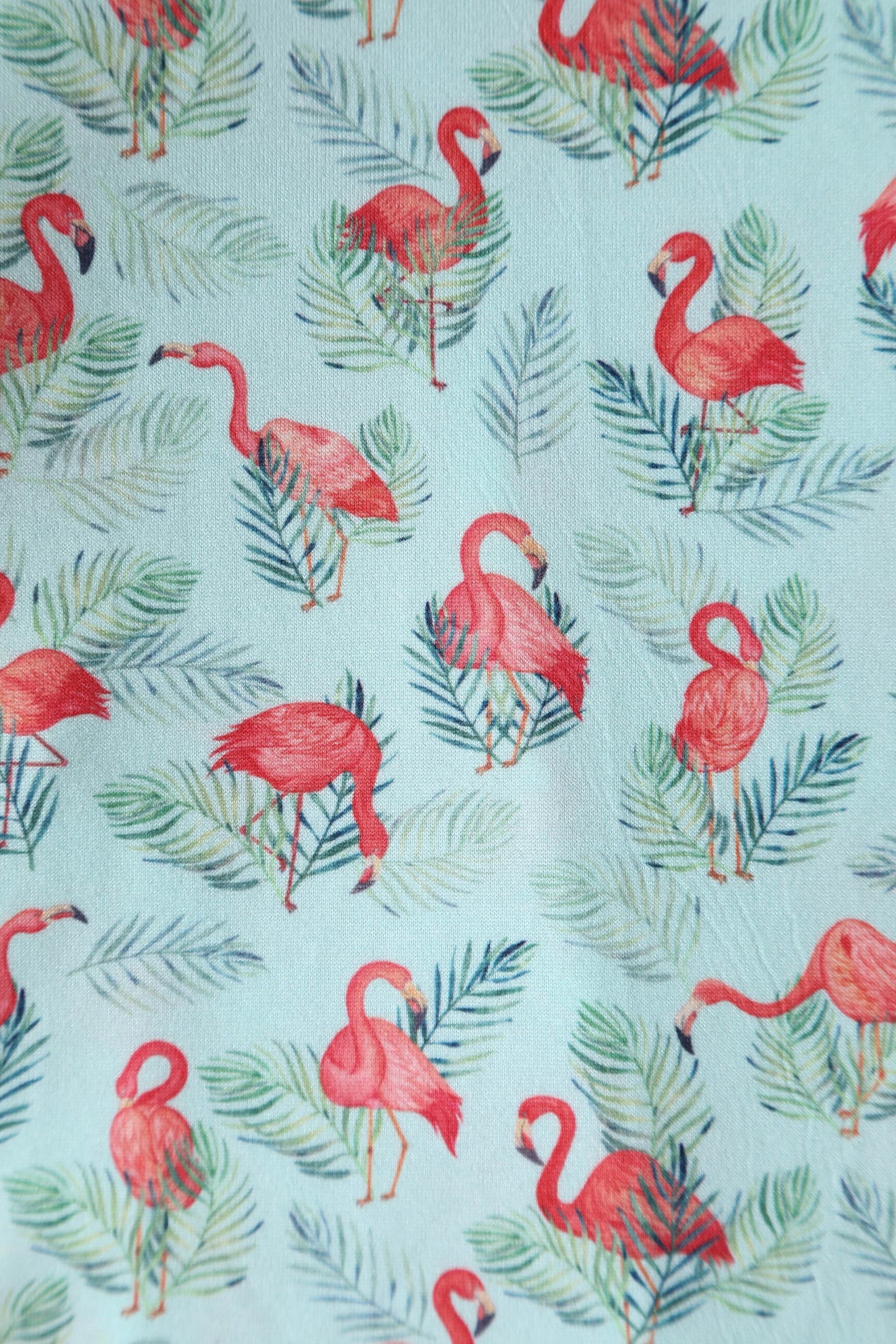 Matilda Flamingo Baby Blue Wrap Dress