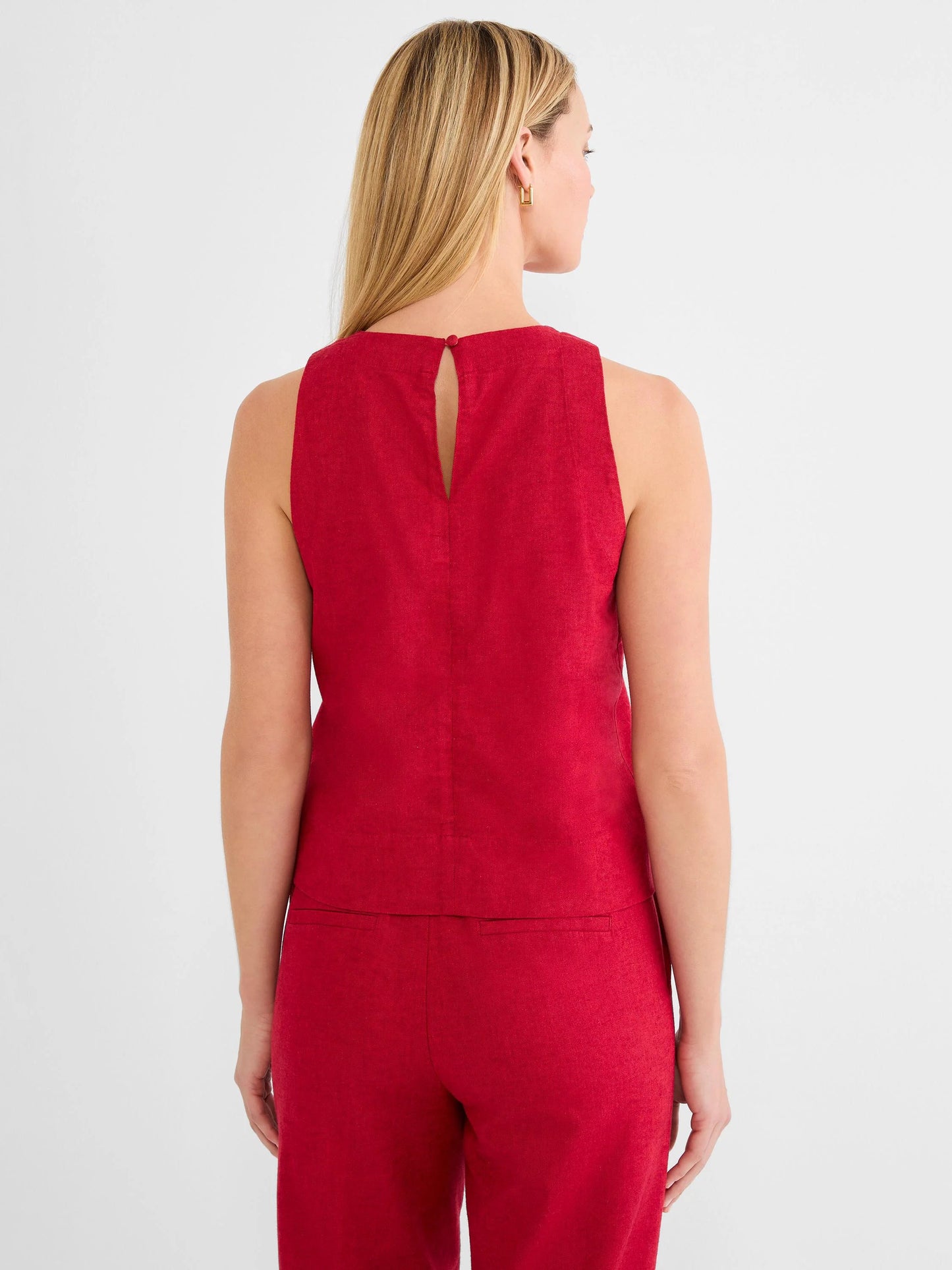 Stretch Linen Pop On Tank