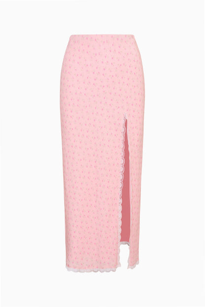 Silvia Floral Crepe Midi Skirt