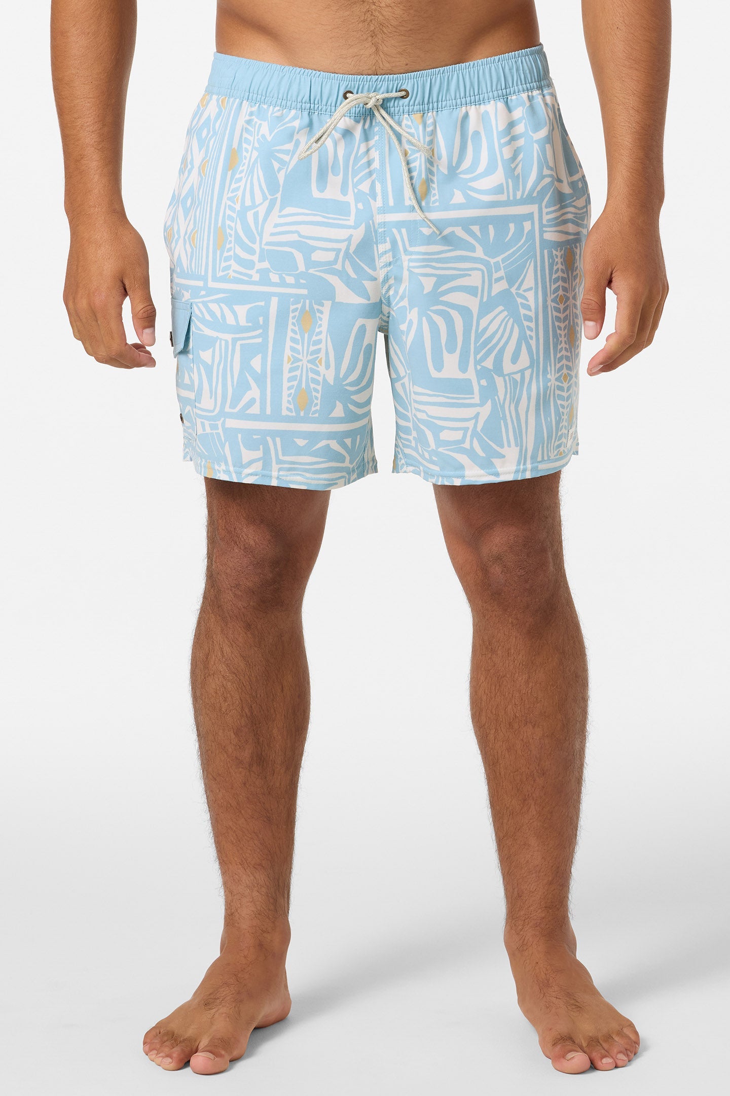 Hermosa Retro 17" Elastic Waist Swim Trunks