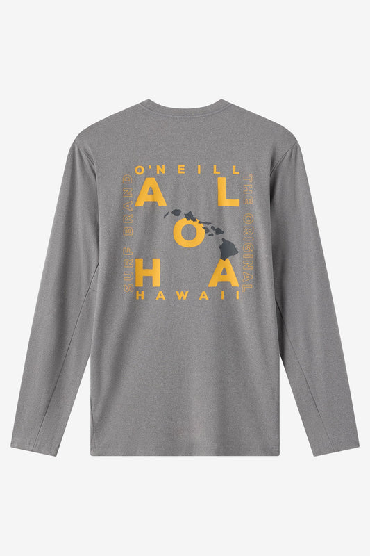 Hawaii Layout UPF Long Sleeve Standard Fit Tee