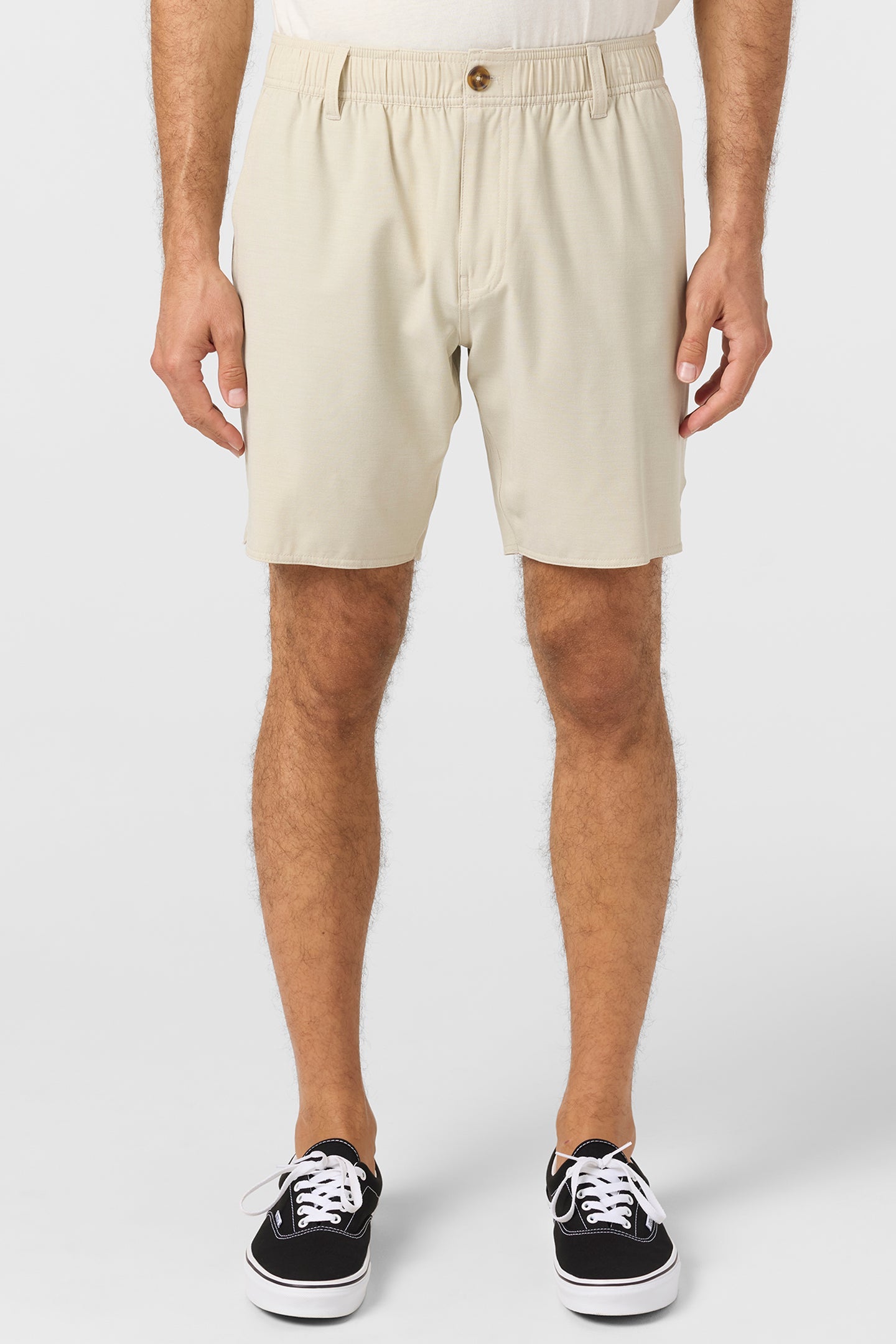 Reserve Light Check Scallop Elastic Waist 18" Hybrid Shorts