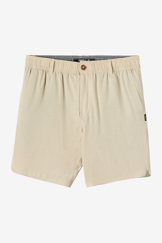 Reserve Light Check Scallop Elastic Waist 18" Hybrid Shorts