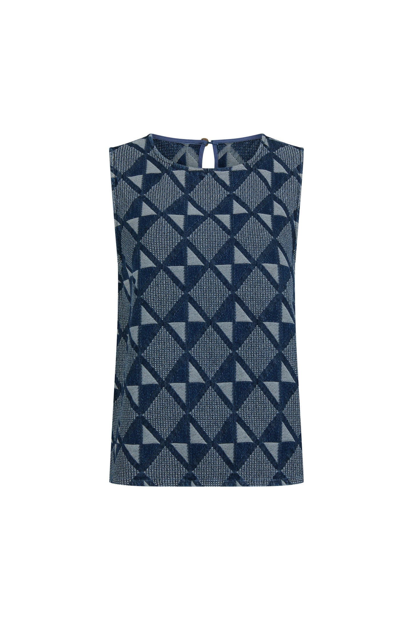 Sim Top In Abstract Denim