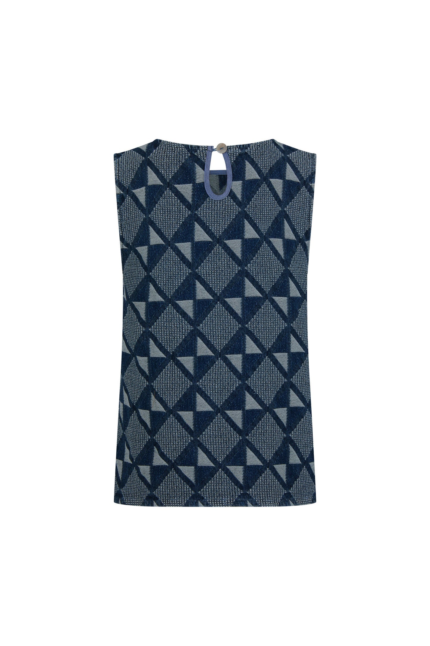 Sim Top In Abstract Denim