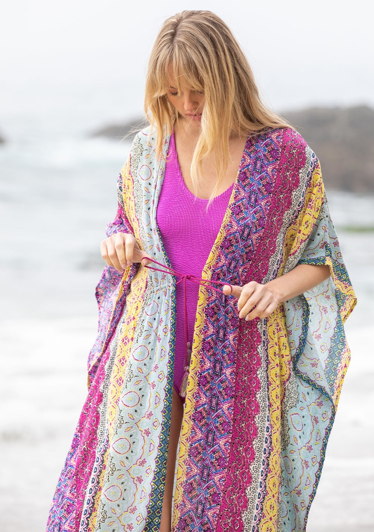 Take me to Coachella Paisley Maxi Kimono