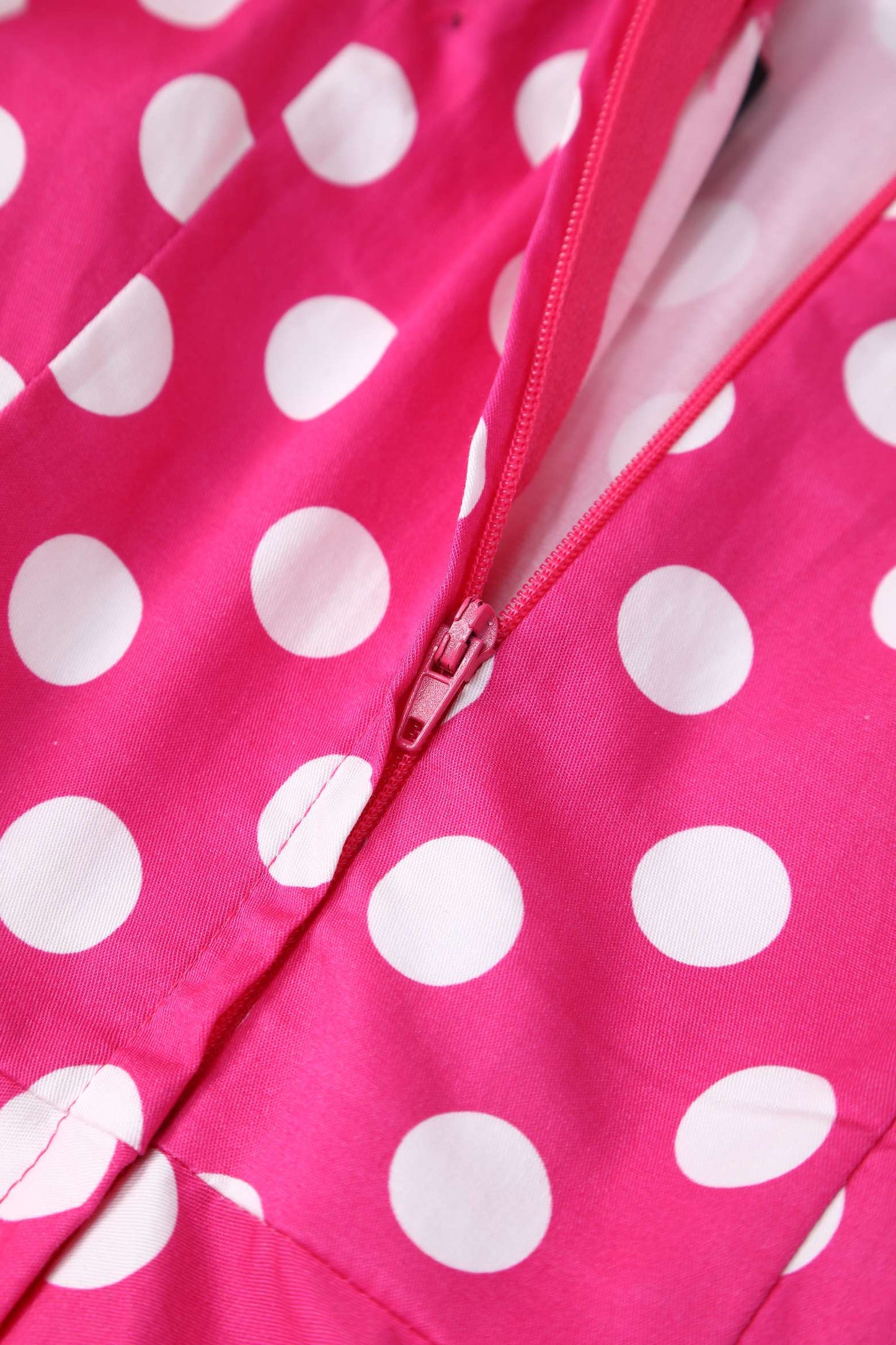 Daisy Hot Pink Polka Dot Halter Dress