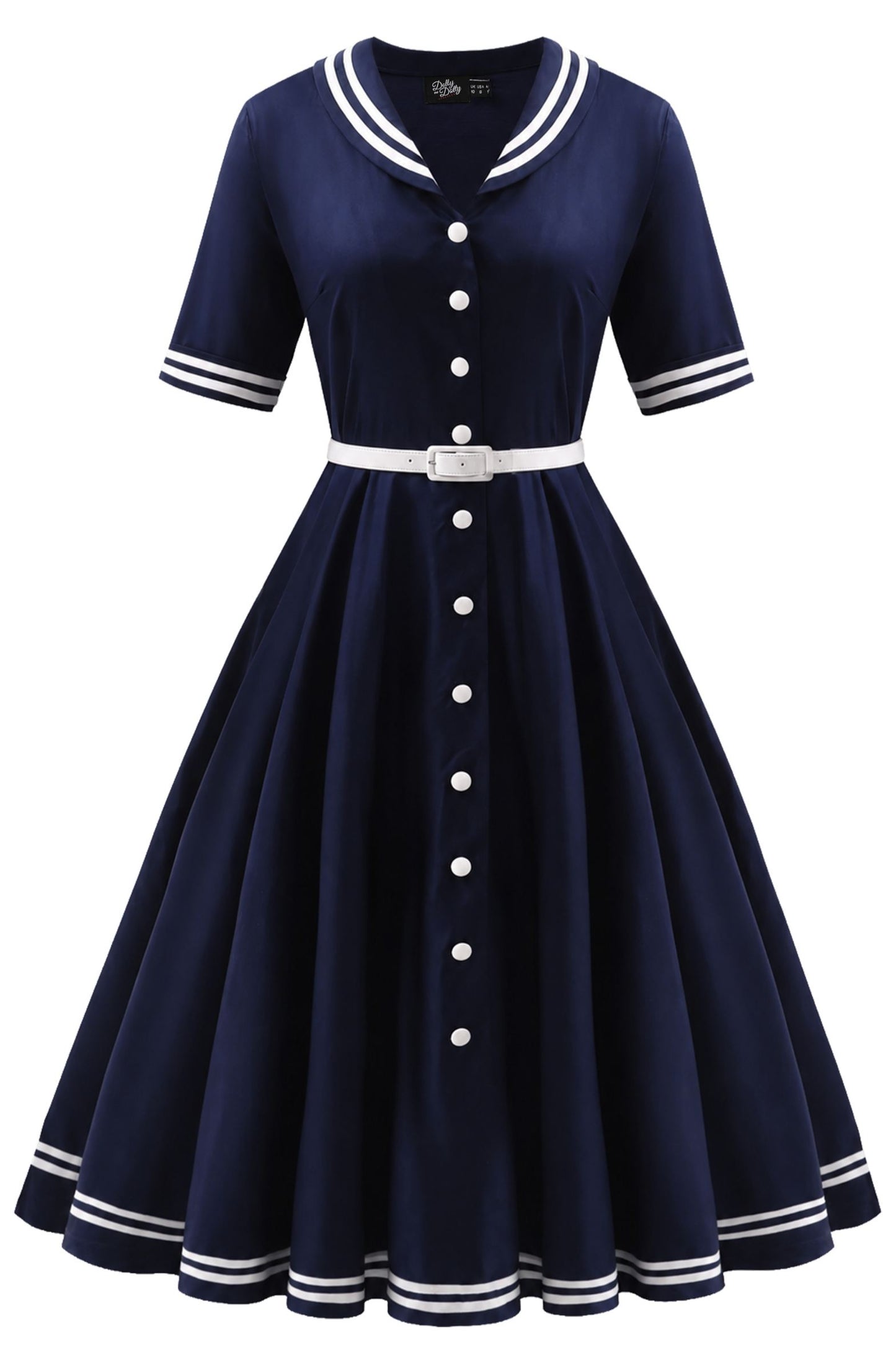Mollie Nautical Full Circle Shirt Dress