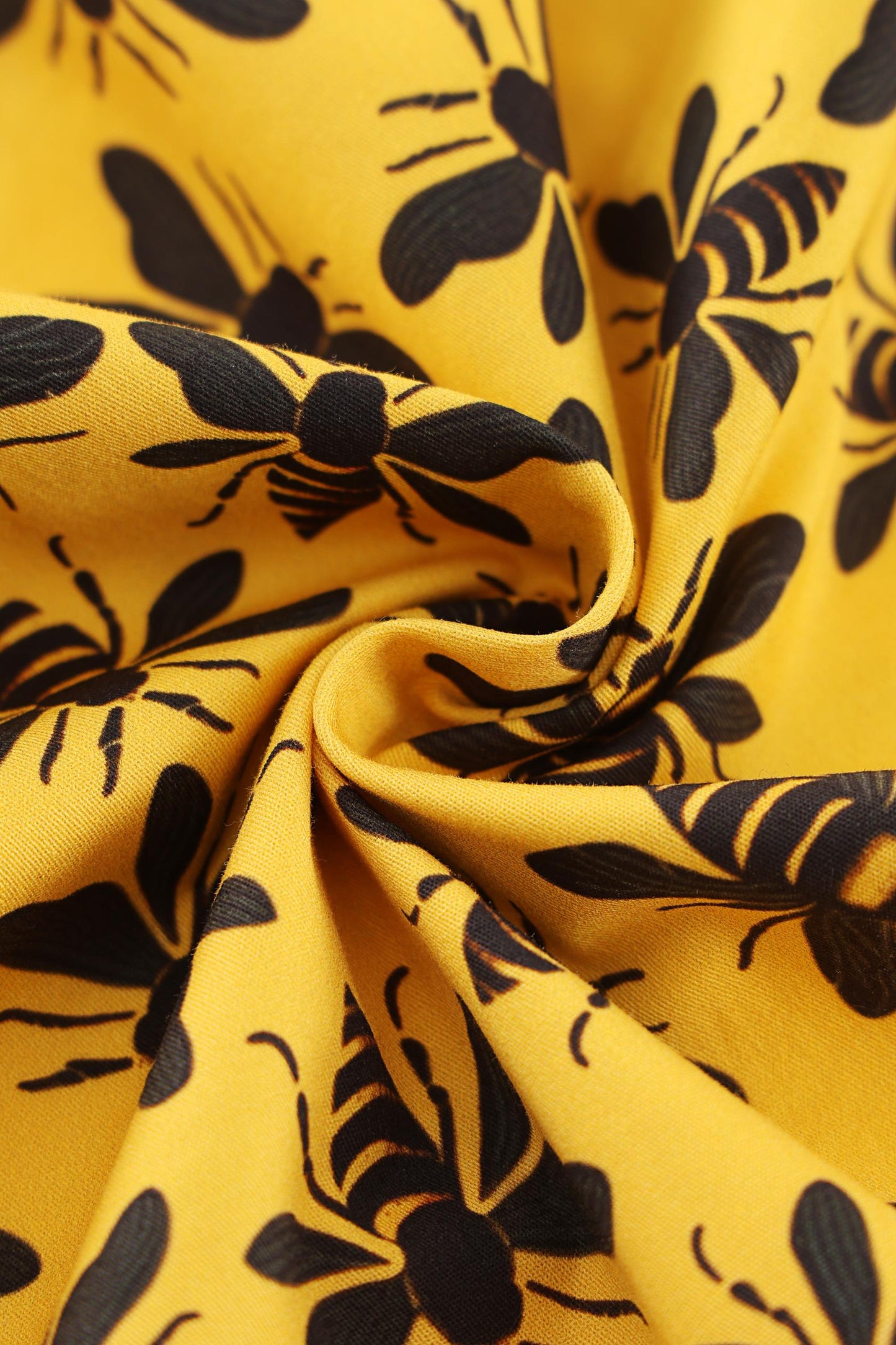 Mollie Yellow Busy Bee Full Circle Shirt Dress