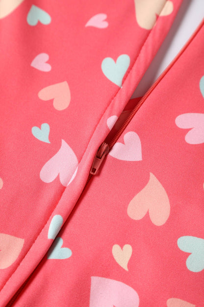 Donna Coral Heart Casual Dress