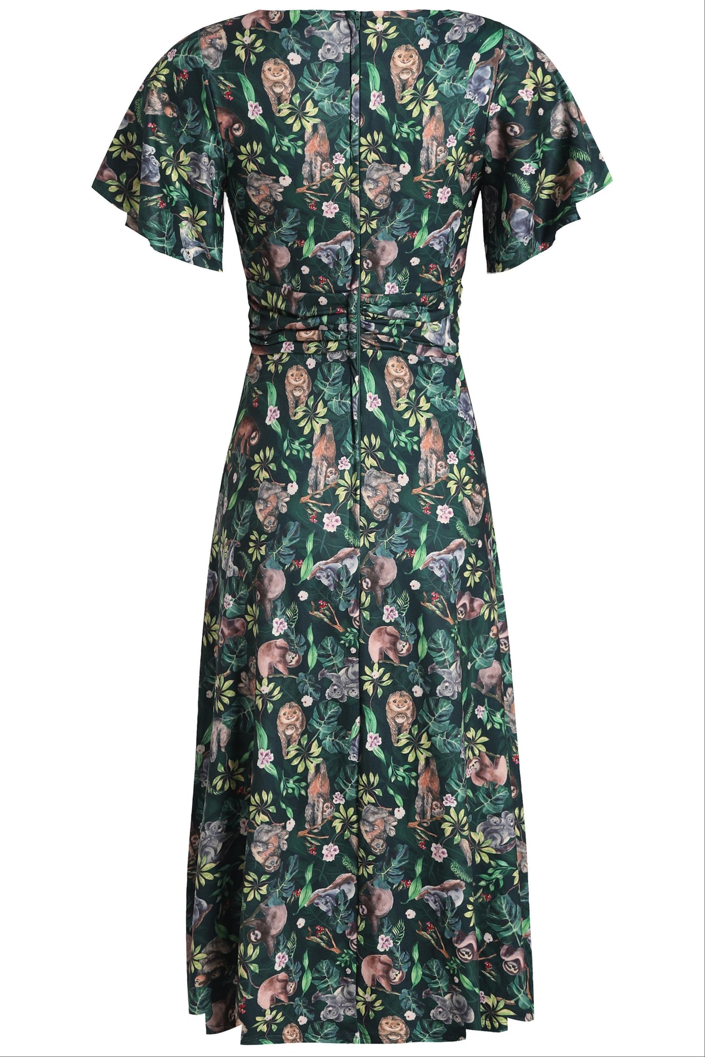 Donna Crossover Koala & Sloth Casual Dress