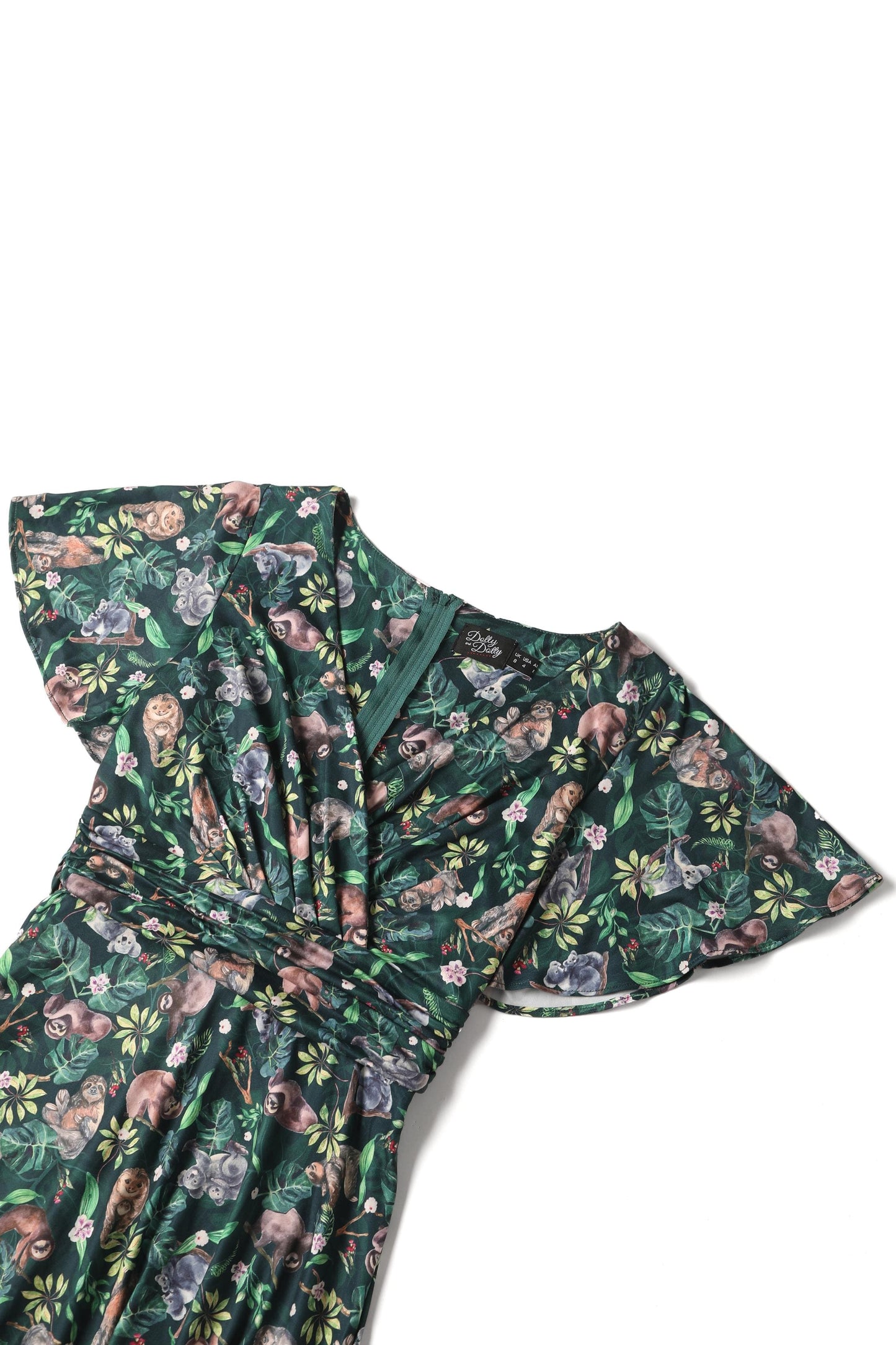 Donna Crossover Koala & Sloth Casual Dress