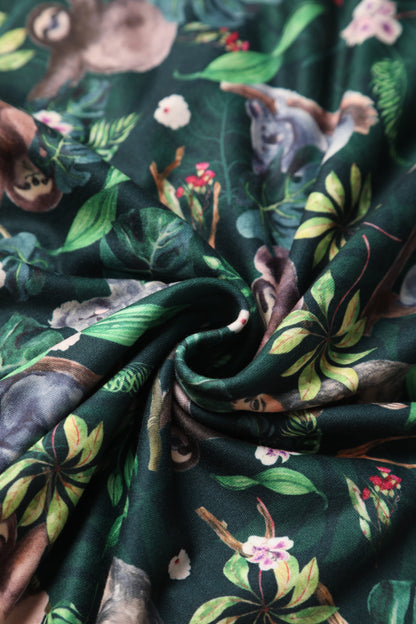 Donna Crossover Koala & Sloth Casual Dress