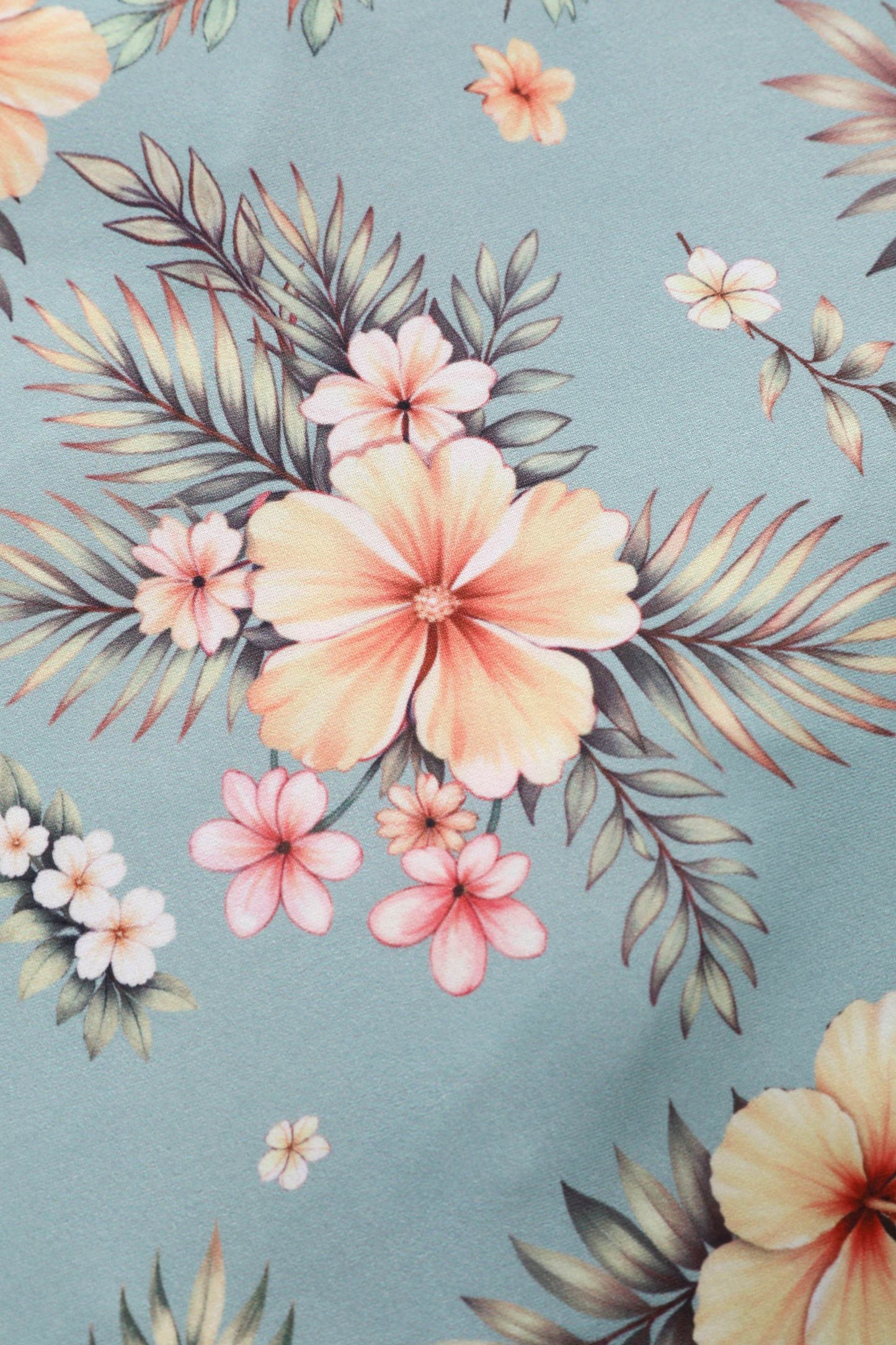 Matilda Sage Tropical Hibiscus Wrap Dress