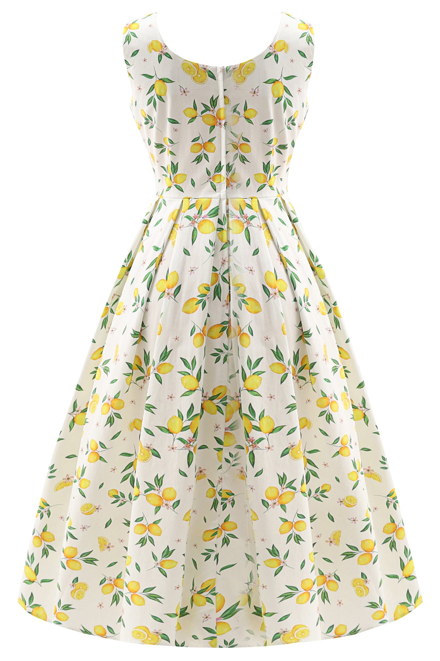 Ophelia White Lemon Midi Dress