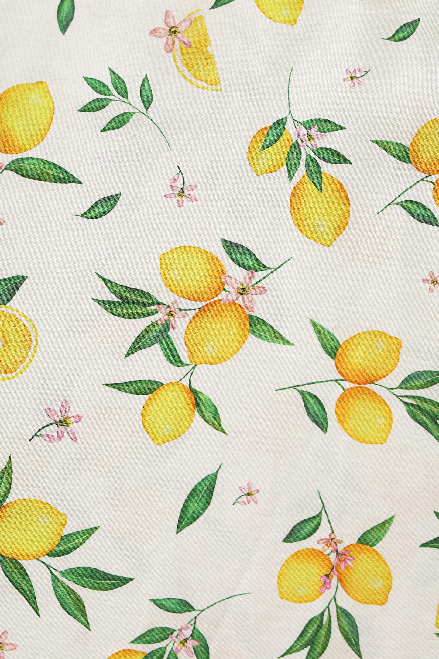 Ophelia White Lemon Midi Dress
