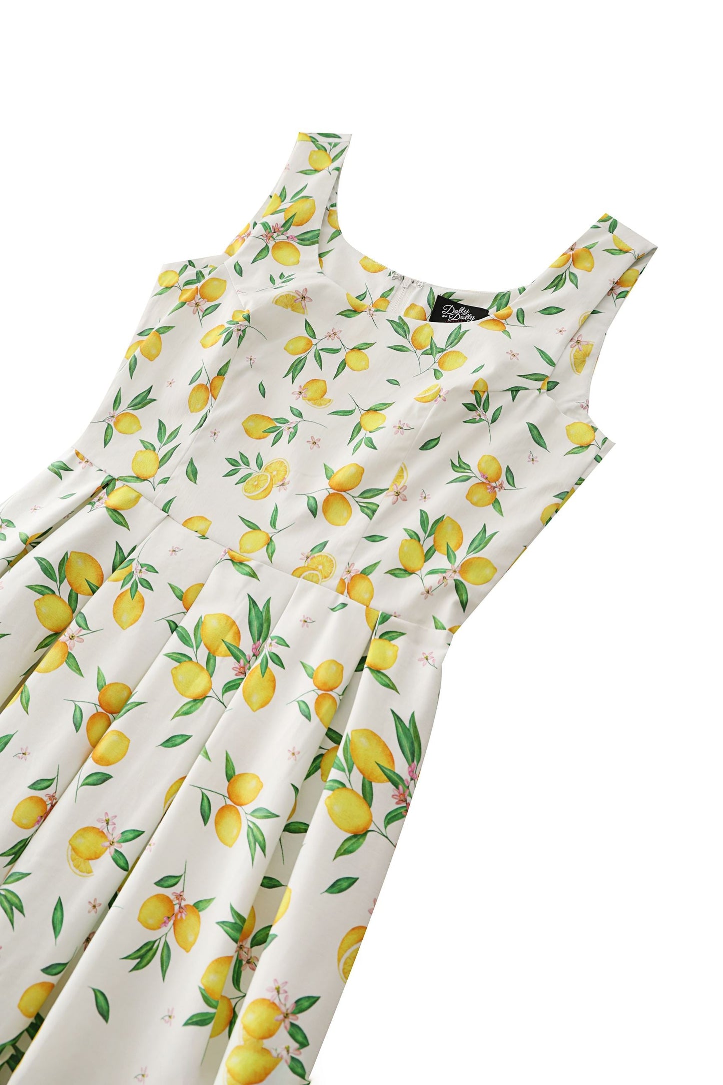 Ophelia White Lemon Midi Dress
