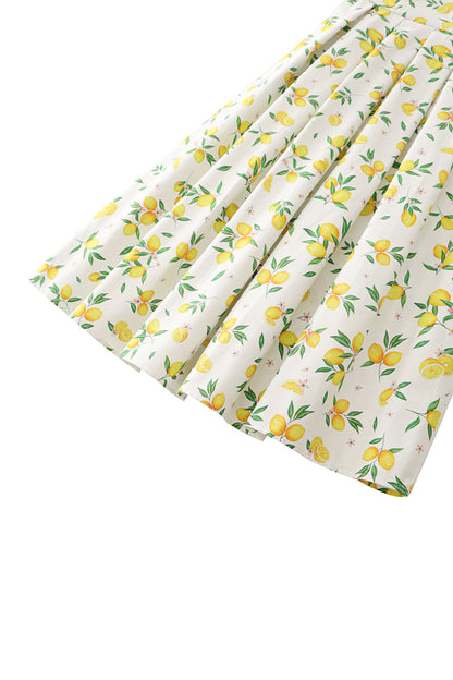 Ophelia White Lemon Midi Dress