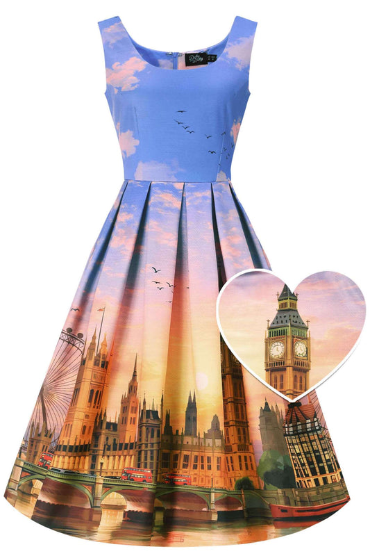 Amanda London At Sunset Flared Dress