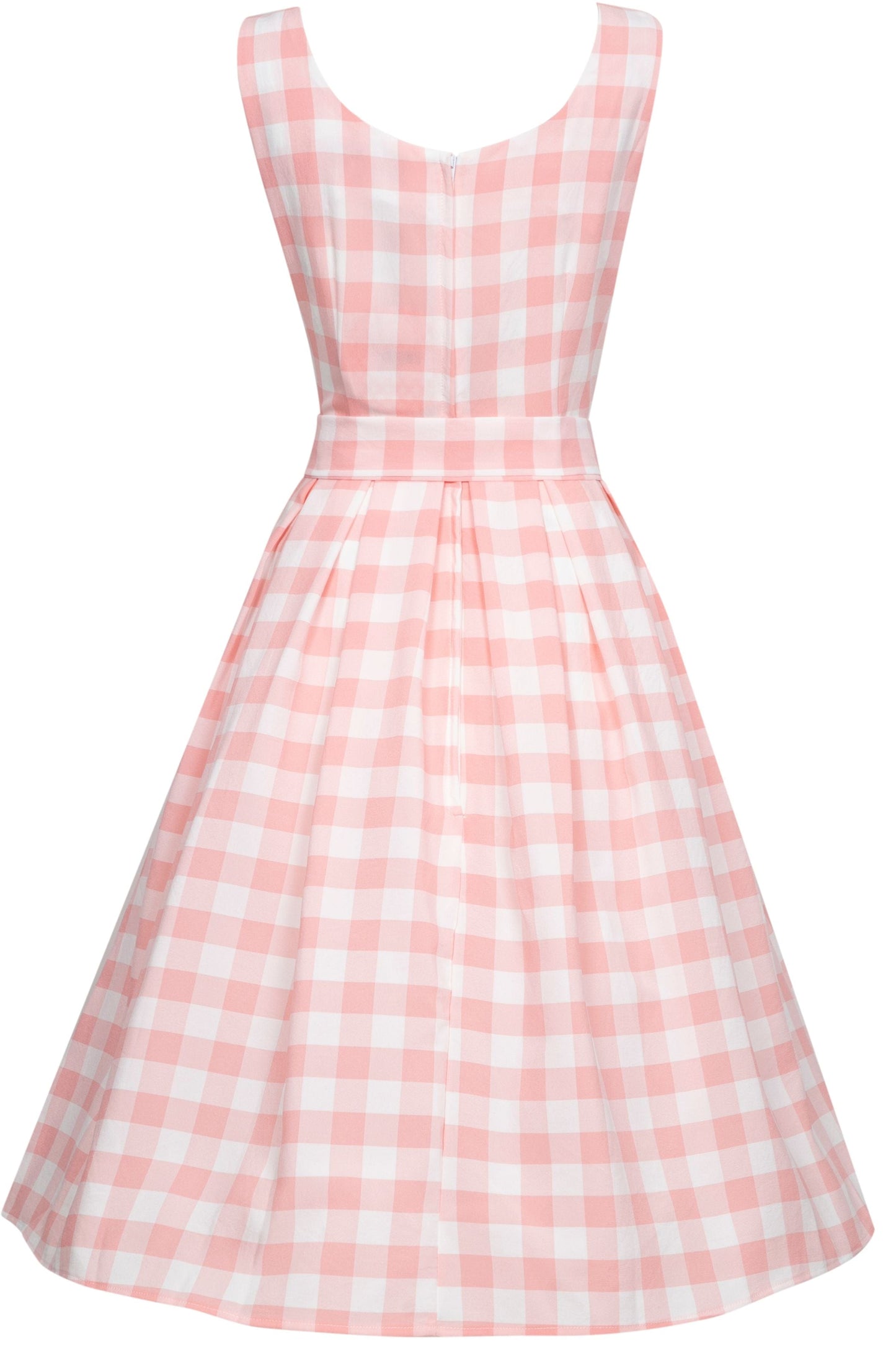 Amanda Pink Gingham Swing Dress