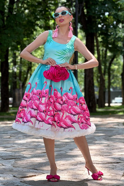 Amanda "Flamingle" Swing Dress