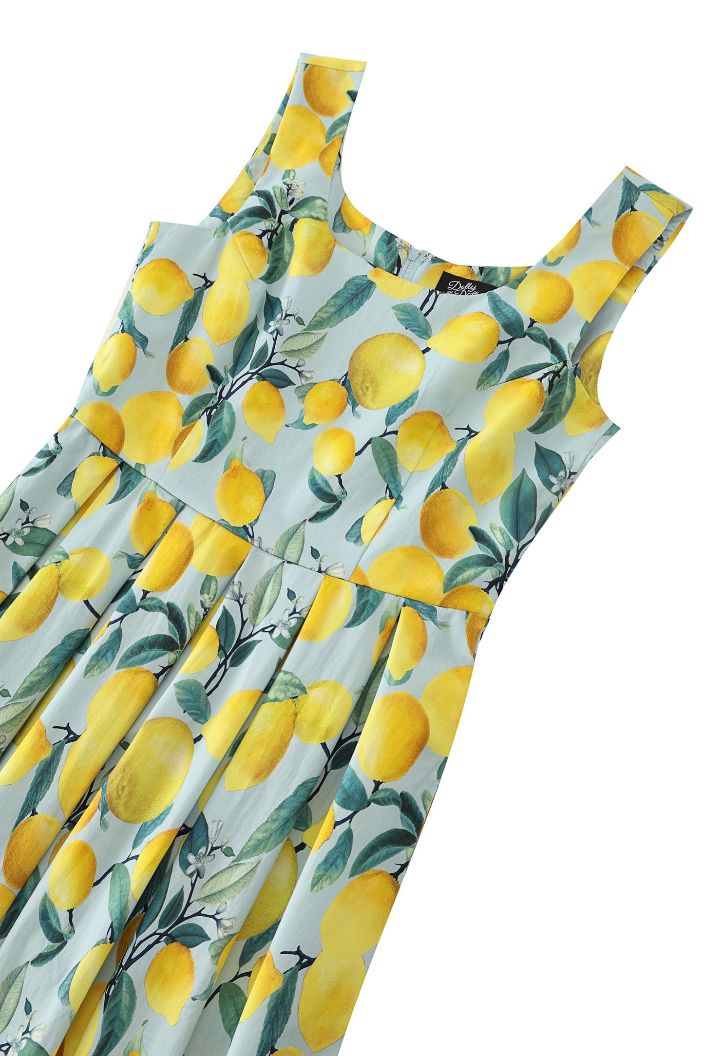 Amanda Summer Lemon Dress In Light Blue