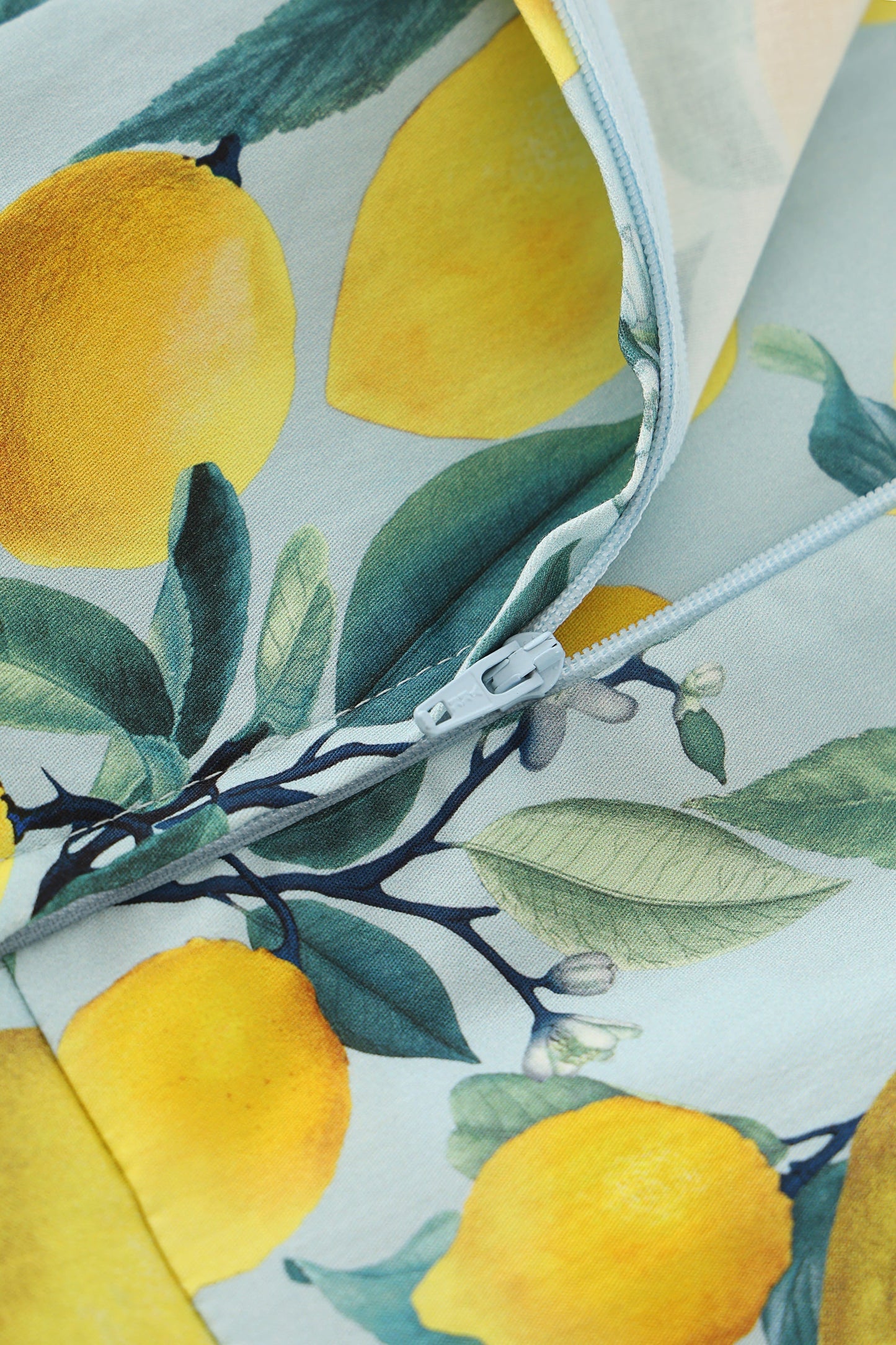 Amanda Summer Lemon Dress In Light Blue