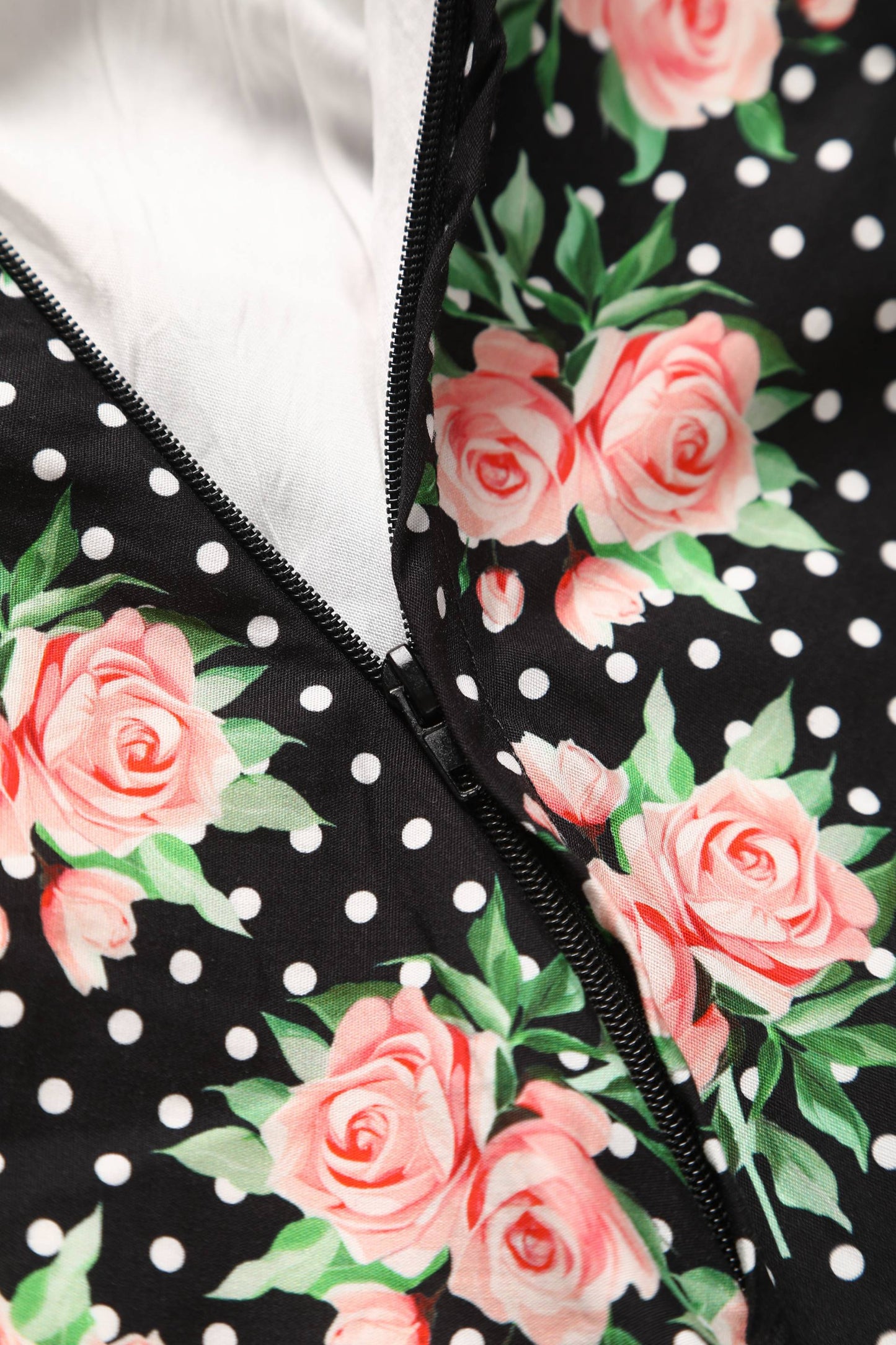 Poppy Navy Blue Polka Dot Rose Shirt Dress
