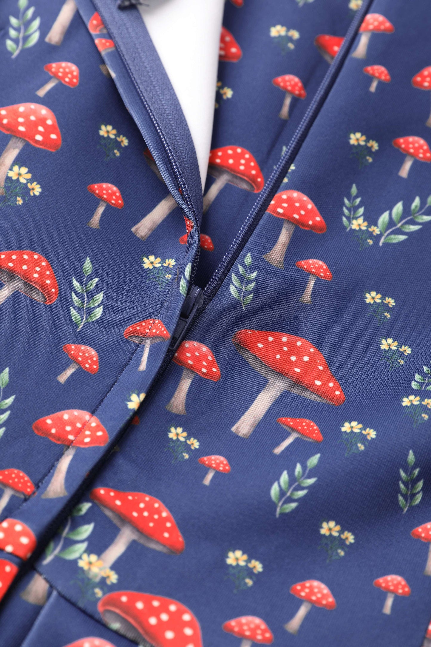 Amanda Mushroom Flared Dress In Blue