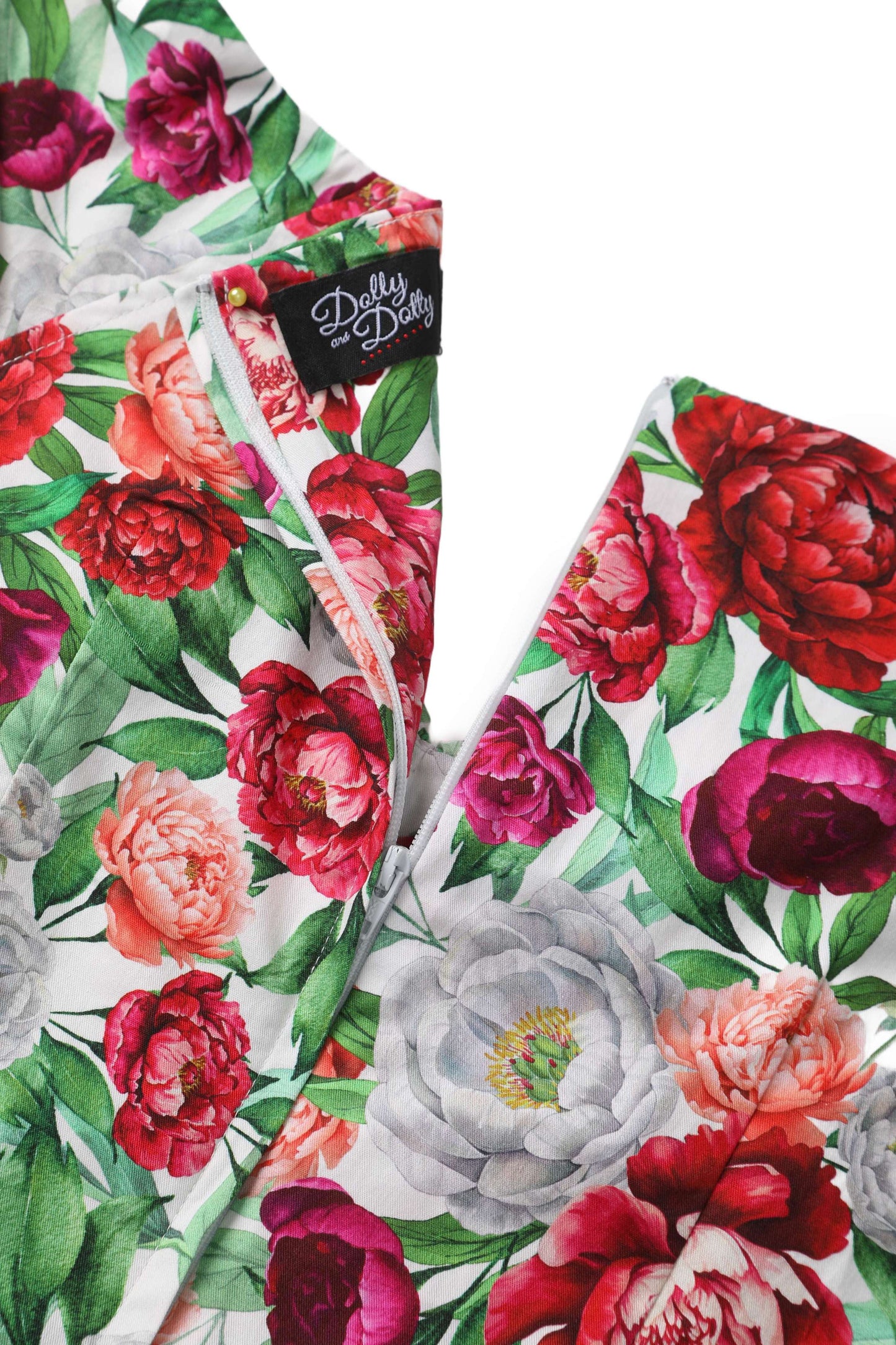Lily White Peony Off Shoulder Dress