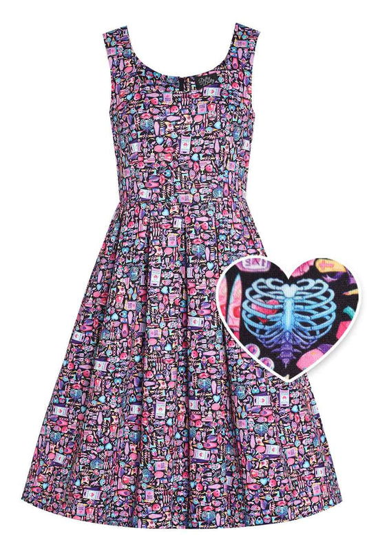 Amanda Y2K Goth Punk  Flared Dress
