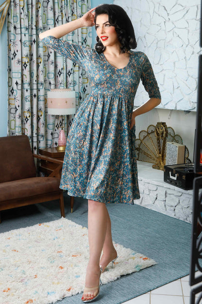 Billie Bengal Cat Long Sleeved Dress