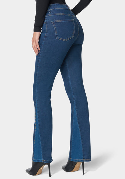 V Flare Jean With Rhinestones