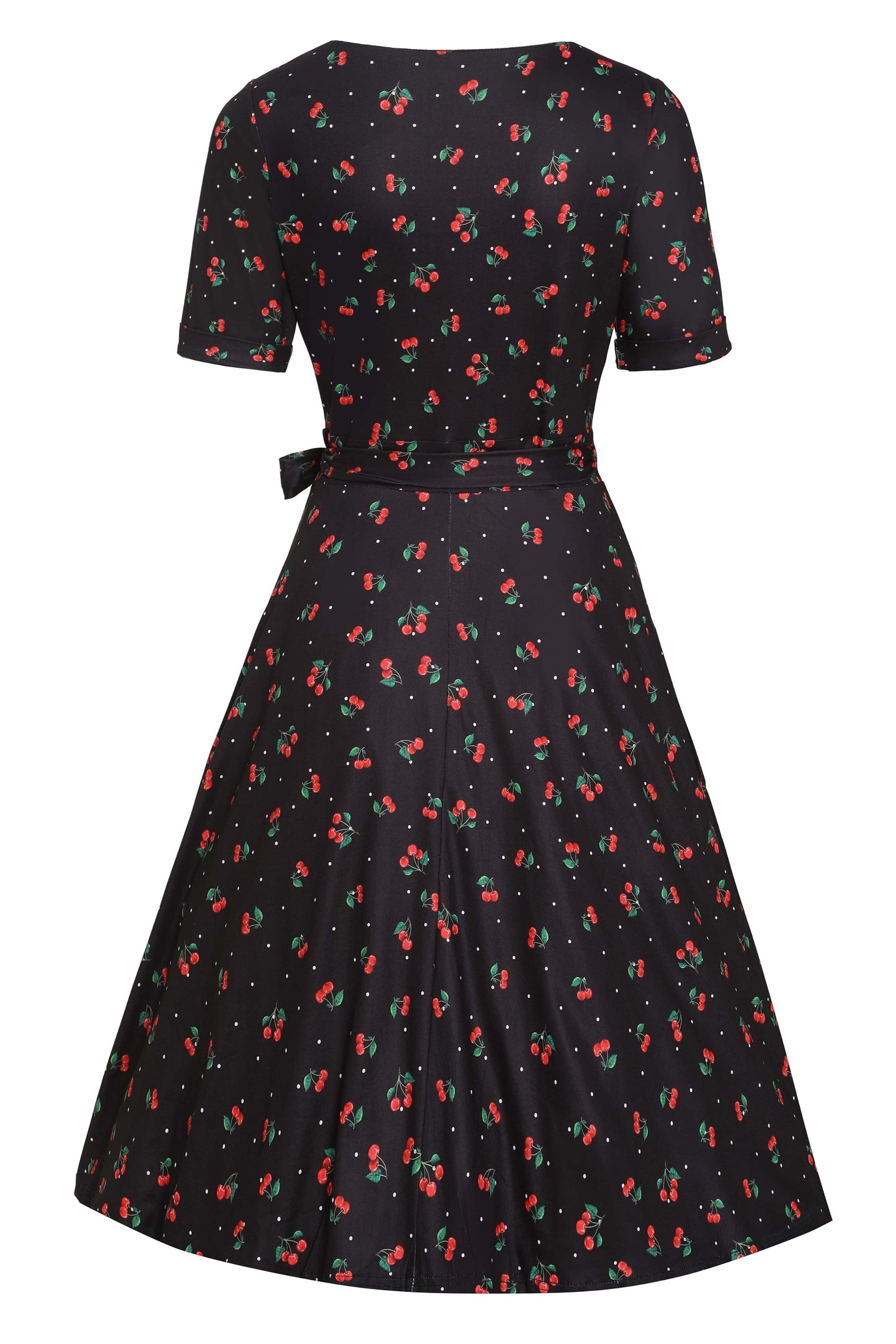 Matilda Black Cherry Wrap Dress