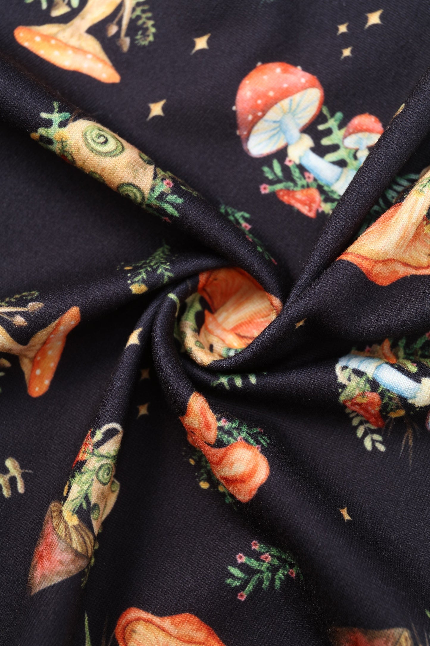 Matilda Black Mushroom Wrap Dress