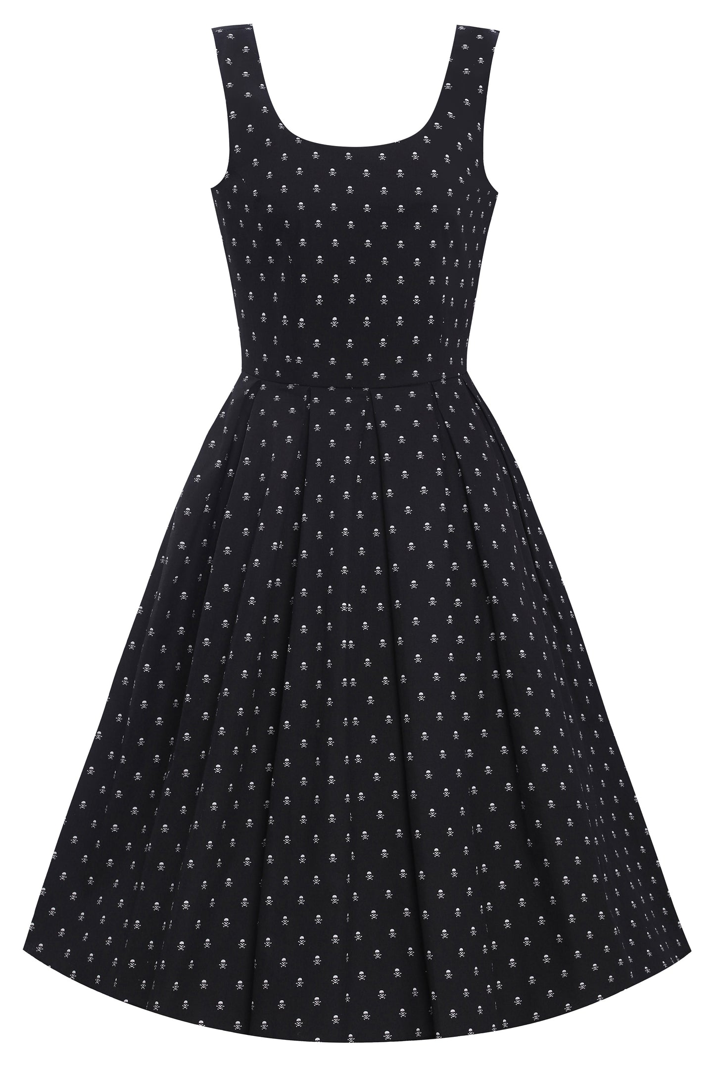 Amanda Black Skull Swing Dress