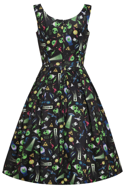 Amanda Black UFO & Alien Swing Dress