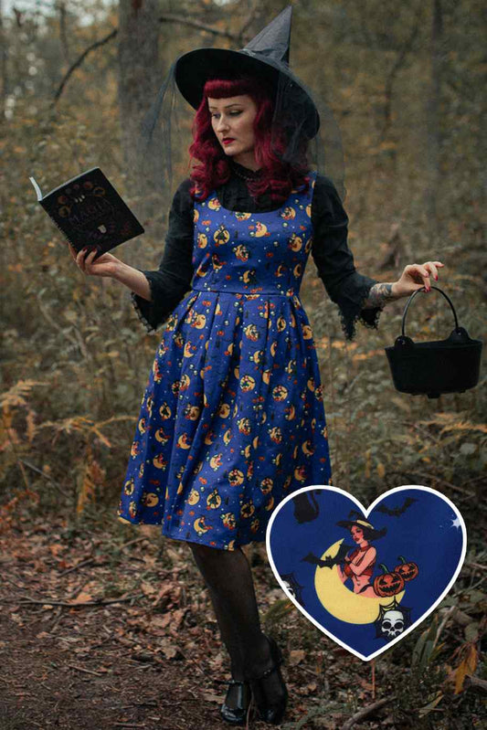 Amanda Blue Witch Swing Dress