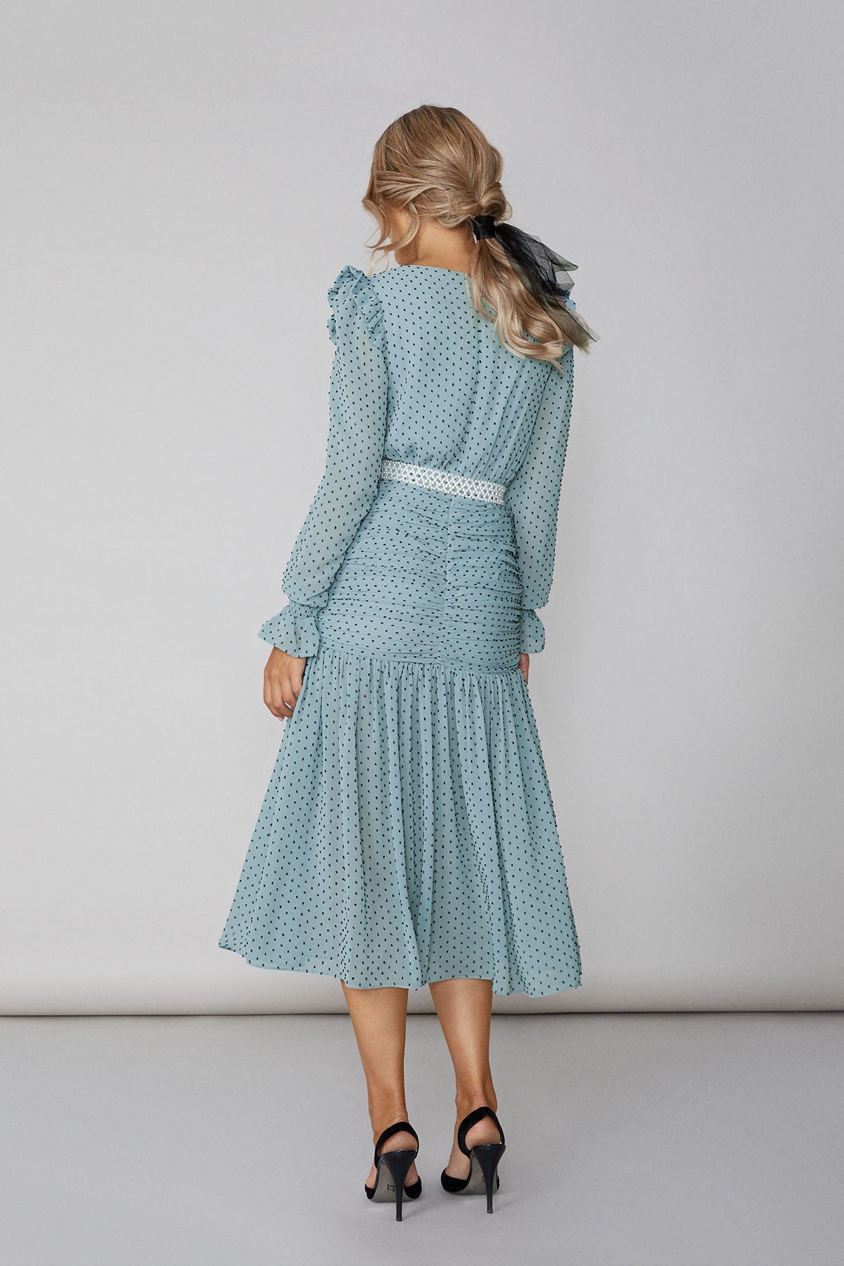 Vestido Casilda Plumeti Azul · LAST CHANCE ·
