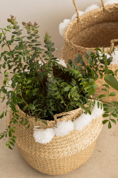 Cesta Plegable Pompones White · Deco ·