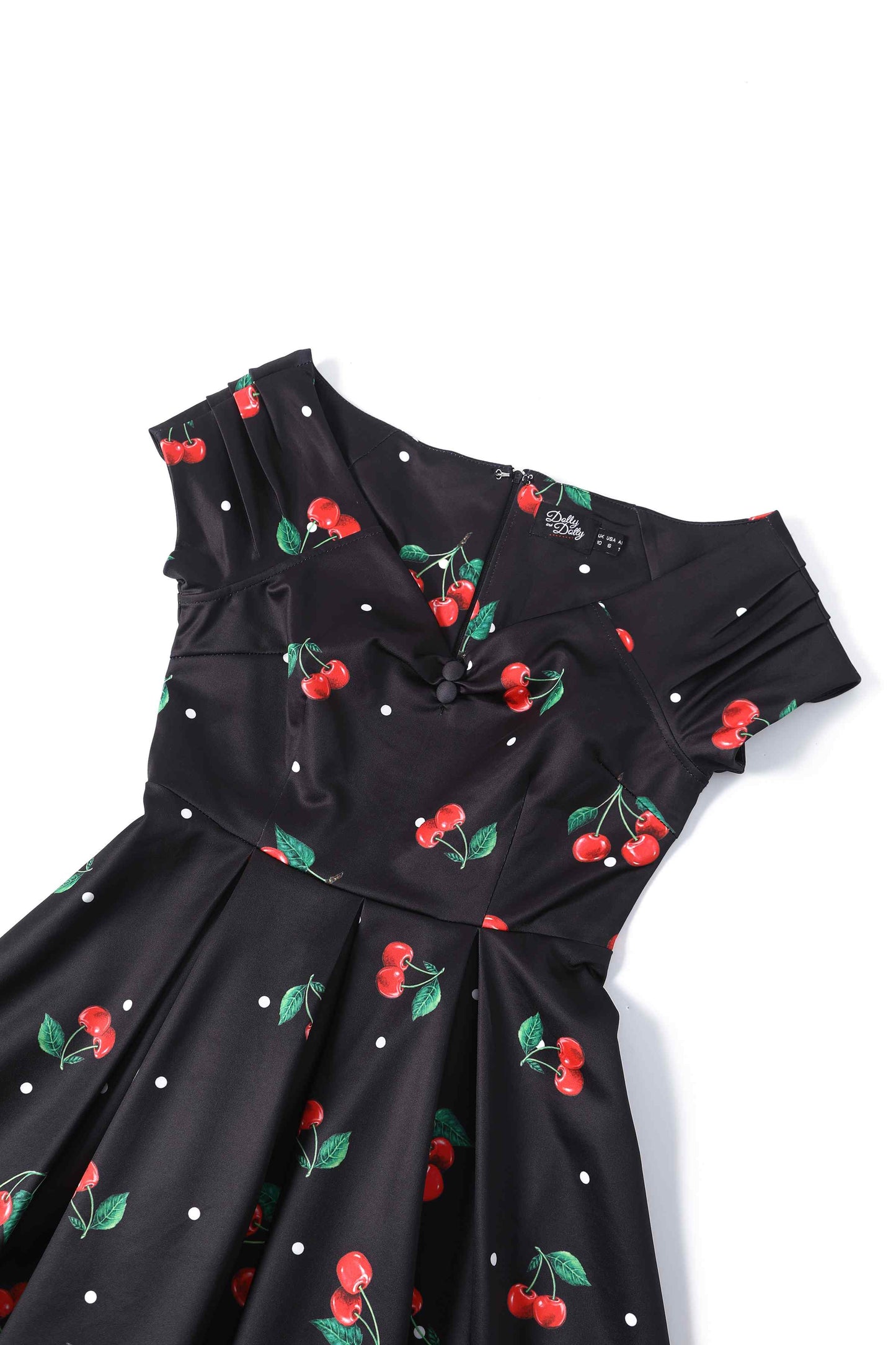 Lily Cherry Off Shoulder Dress In Black