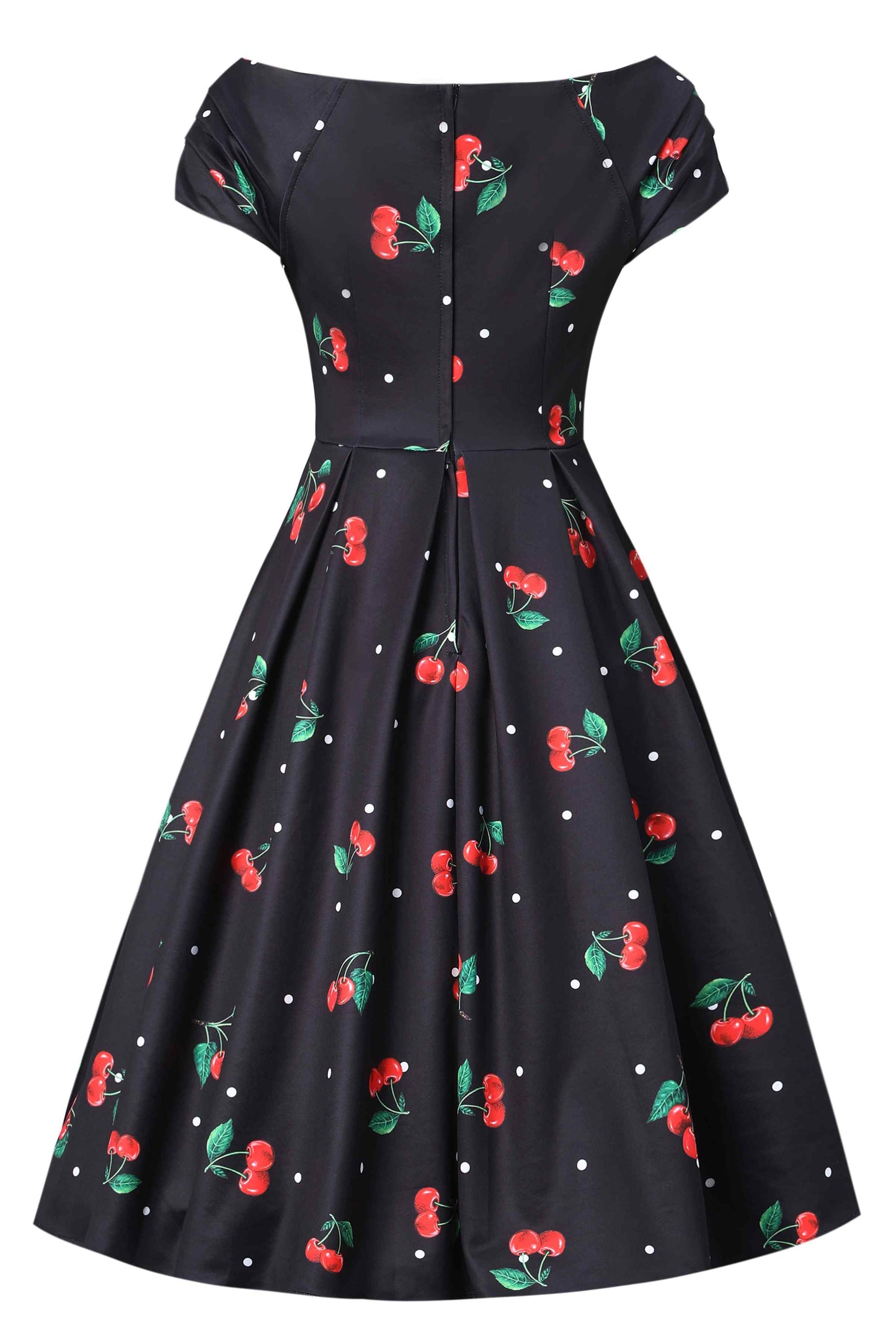 Lily Cherry Off Shoulder Dress In Black