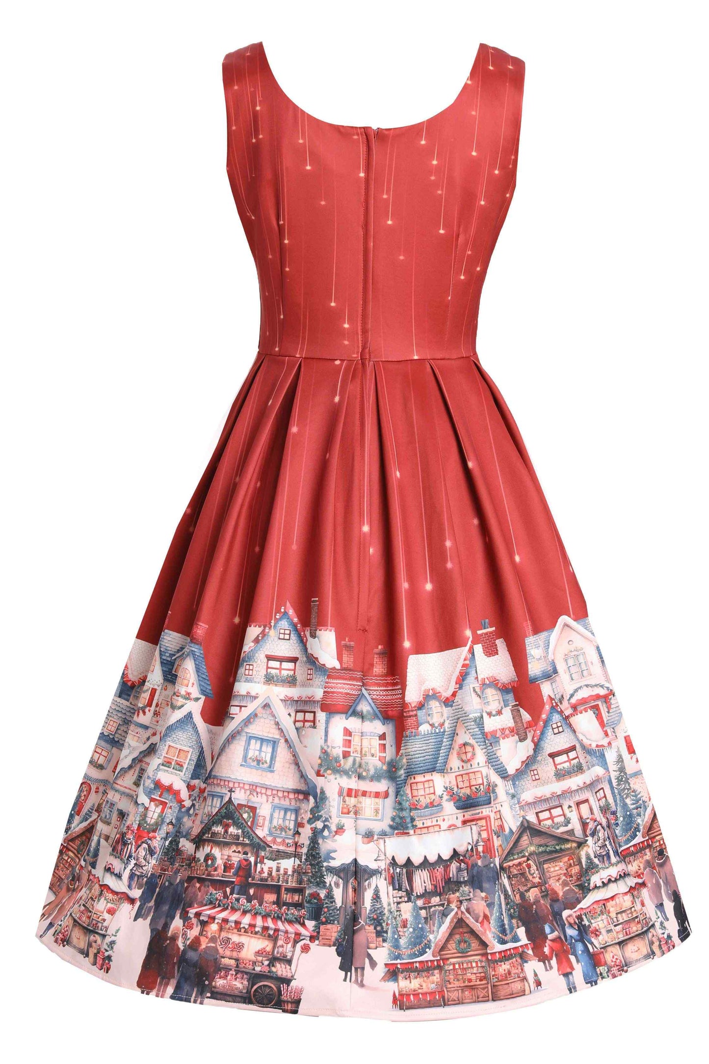 Amanda Christmas Market Red Flared Dress
