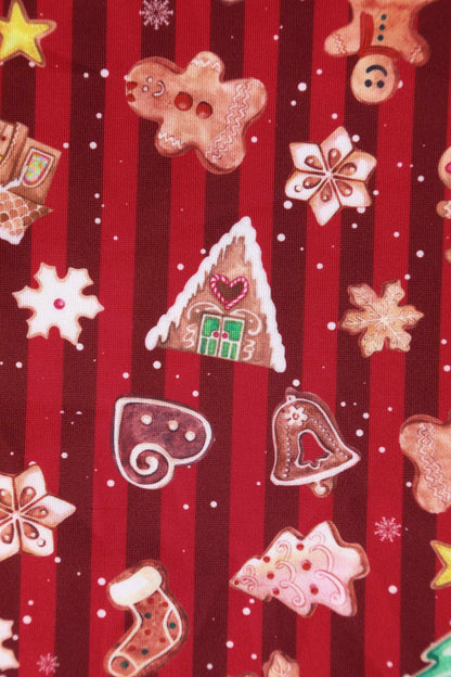 Lily Christmas Gingerbread Cookie Off Shoulder Dress