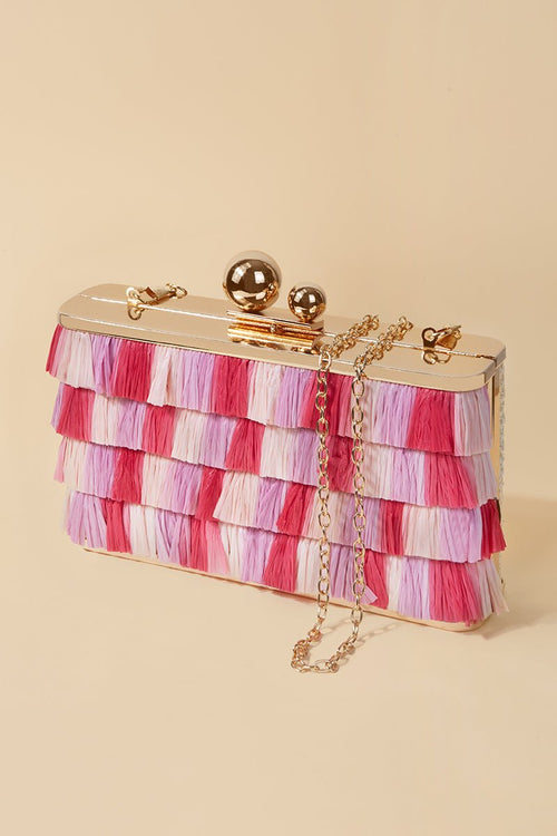 Clutch Ruffle Pink · Le Palmier ·