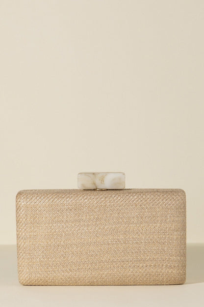 Clutch Slim Rafia Hueso Tostado · Pretty in Pink ·