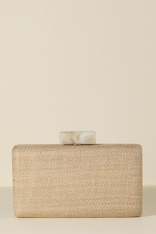 Clutch Slim Rafia Hueso Tostado · Pretty in Pink ·