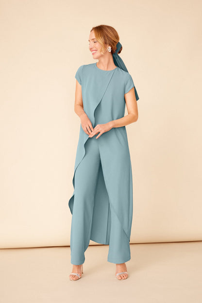Conjunto Top Maca + Pantalon Lisa Aqua · Wisteria ·