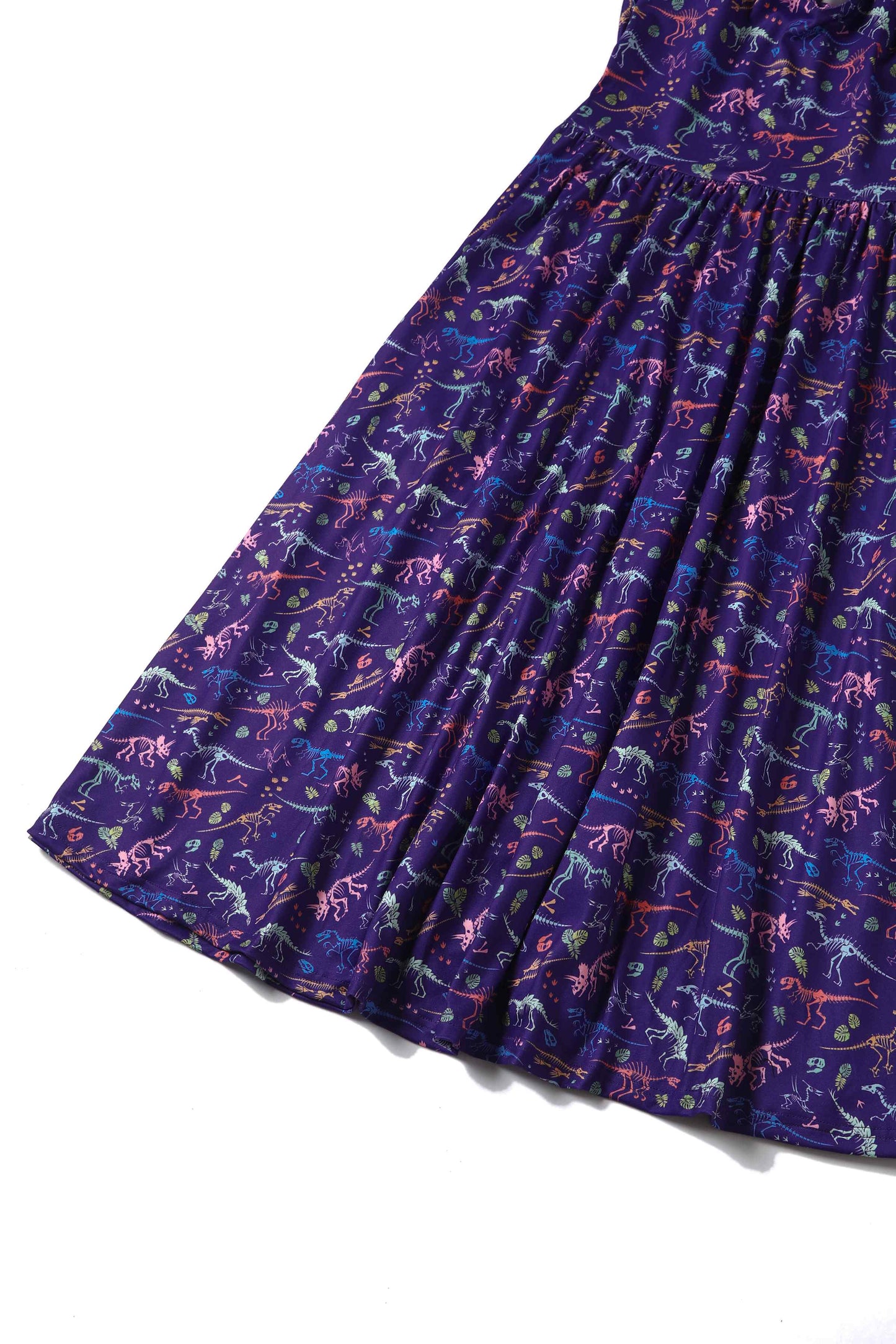 Billie Purple Dinosaur Fossil Print Dress