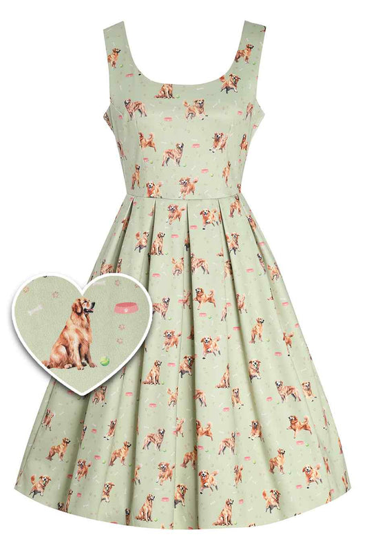 Amanda Golden Retriever Flared Dress